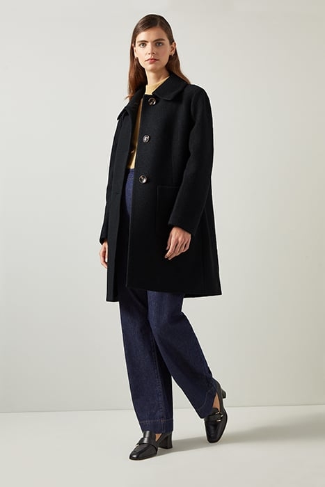 ASTER BOUCLE SINGLE BREASTED COAT BLACK 5