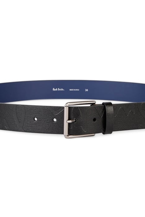 MEN BELT EMBOSS BLACK 2