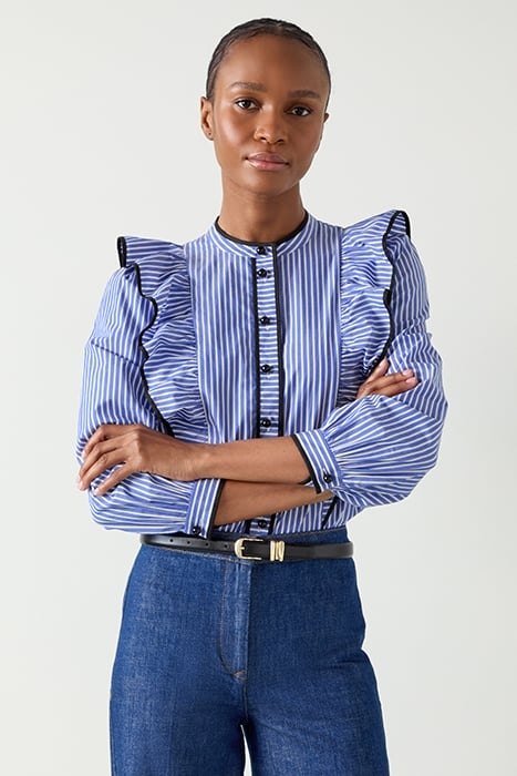 LUCAN STRIPED BLOUS BLUE/WHITE 5