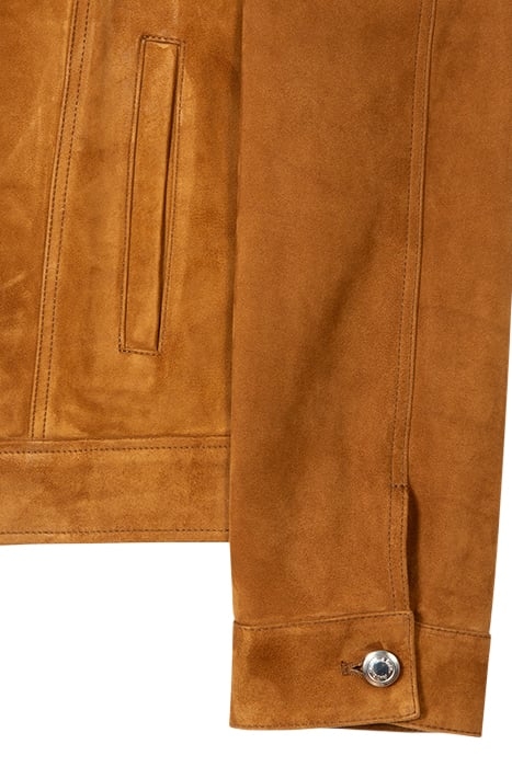 GENTS SUEDE DENIM STYLE JACKET MEDIUM BEIGE 3