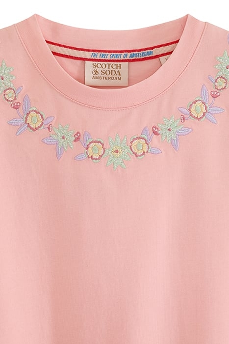 GIRL S&S DENIM GROUP STRETCH JERSEY/ SWISS DOT FASHION TOP L 3