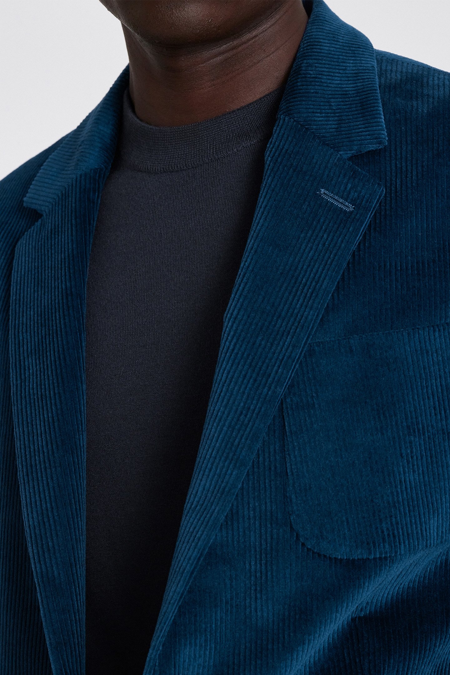 MENS 2 BTN PATCH POCKET JACKET INDIGO 6