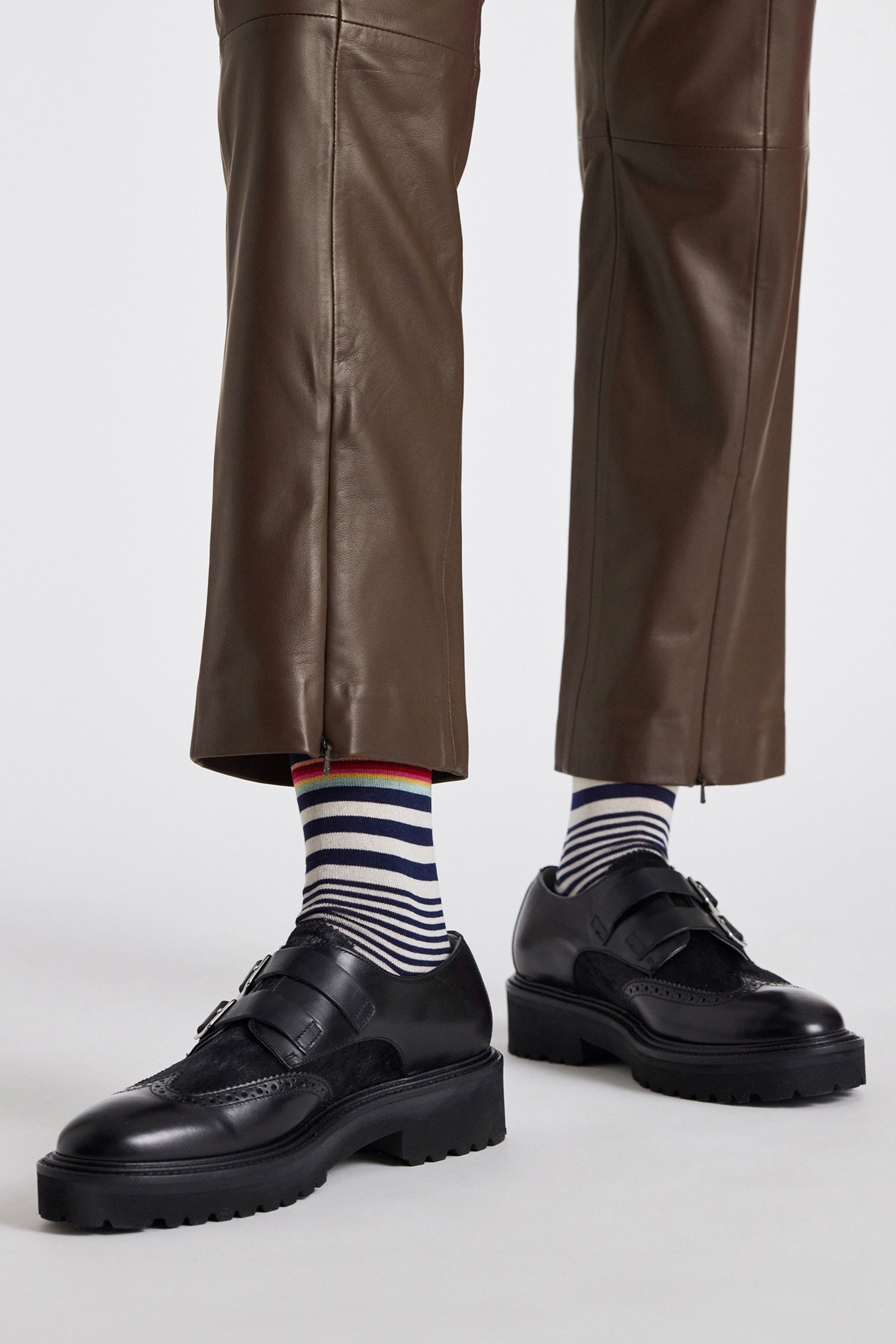 WOMENS TROUSER LEATHER MUD 5