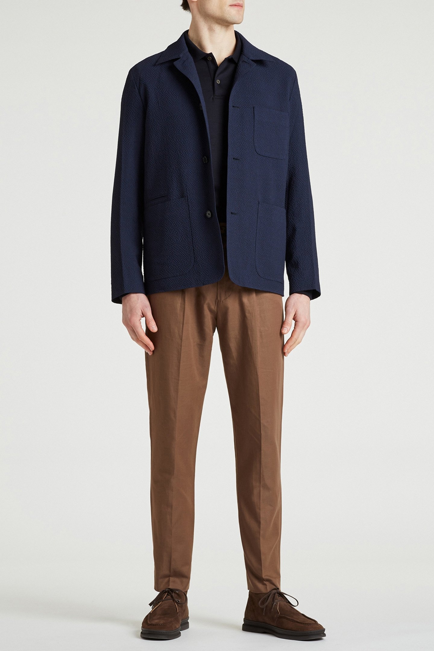 GENTS 4 BTN CASUAL JACKET VERY DARK NAVY 3