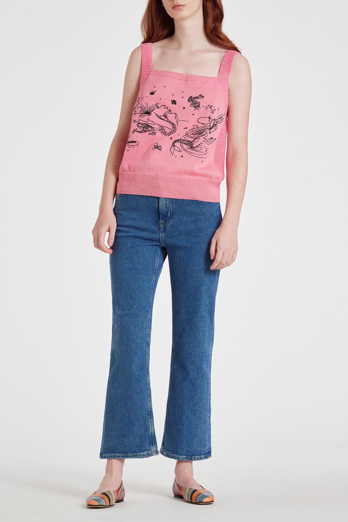 WOMENS KNITTED VEST PINK 3