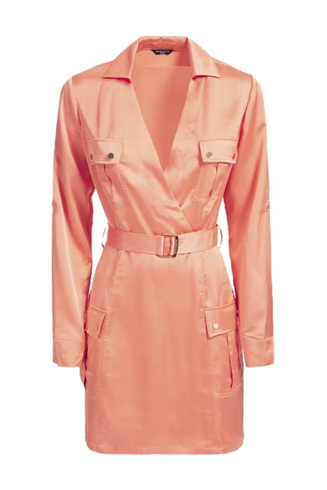 KIMBERLY SHIRT DRESS PEACH FLOWER 8