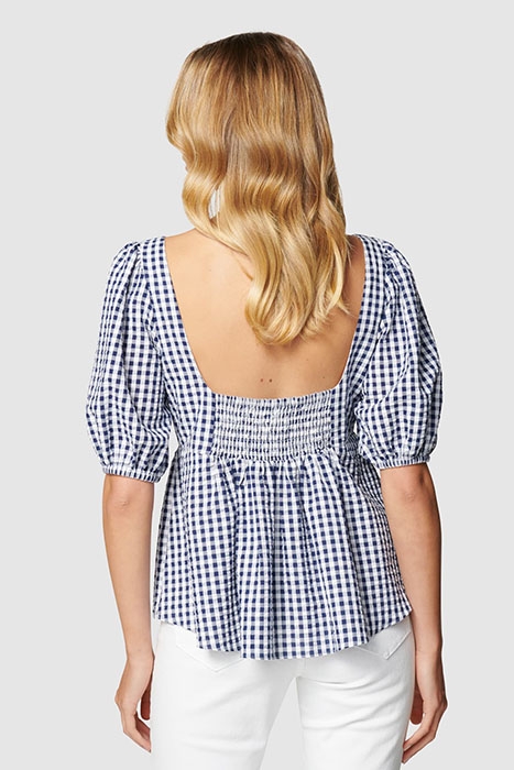 YASMINA PUFF SLEEVE BABYDOLL BLOUSE GINGHAM 3