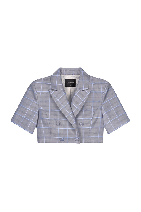 GREY BLUE CHECK KALENA BLAZER 3