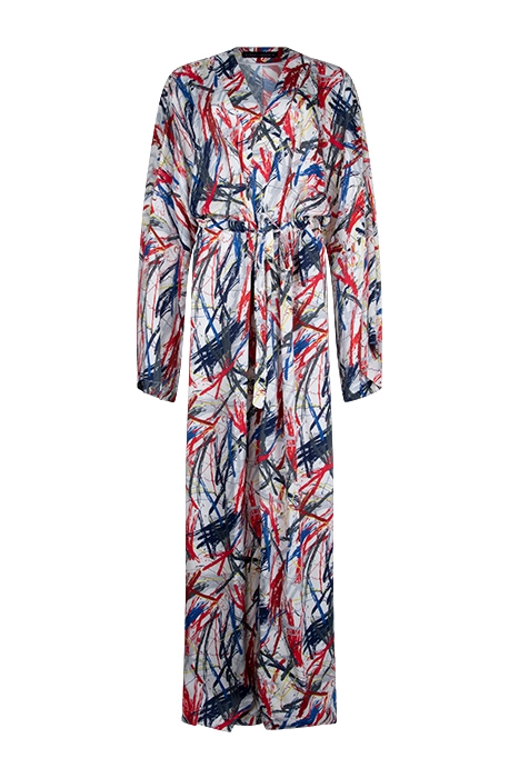 WOMEN'S LONG KIMONO BRUSH PRINT 1