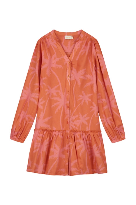 GIRLS TENERIFE DRESS VACATION PALM SPICE ROUTE BROWN 1