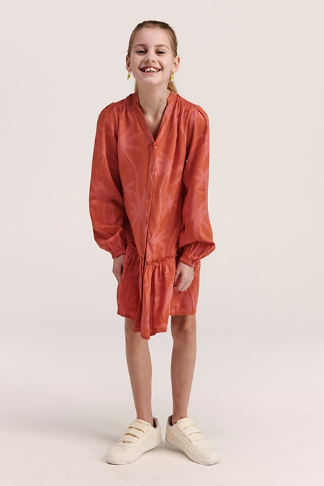 GIRLS TENERIFE DRESS VACATION PALM SPICE ROUTE BROWN 5