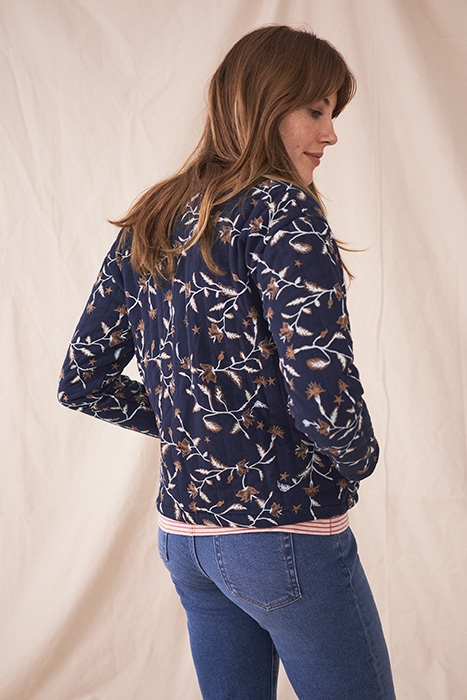 HARPER QUILTED JERSEY JACKET NAVY MULTI 3