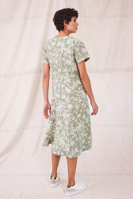 IVY LINEN MINI DRESS GREEN 3