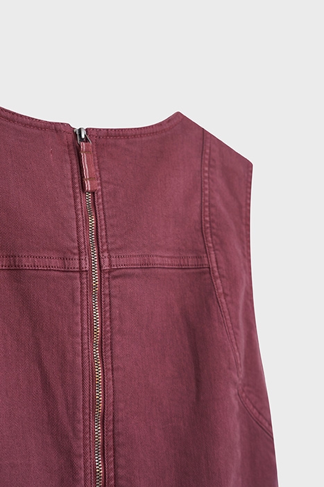 JANEY COTTON PINAFORE MID PLUM 5