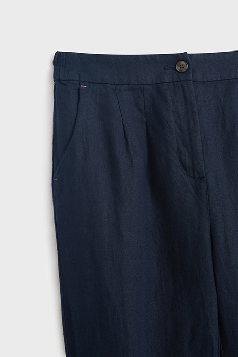 MADDIE LINEN TROUSER DARK NAVY 5