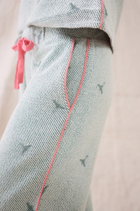 ORLA EMB LOUNGE PANT GREEN 2