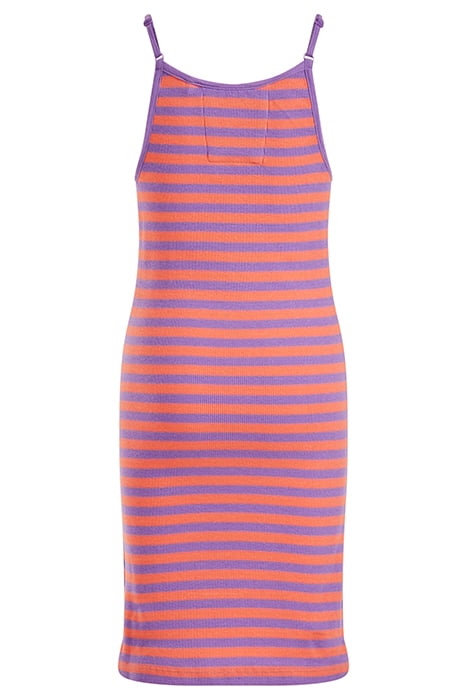 MEISJES GESTREEPTE JURK VAN RIBSTOF PURPLE 5