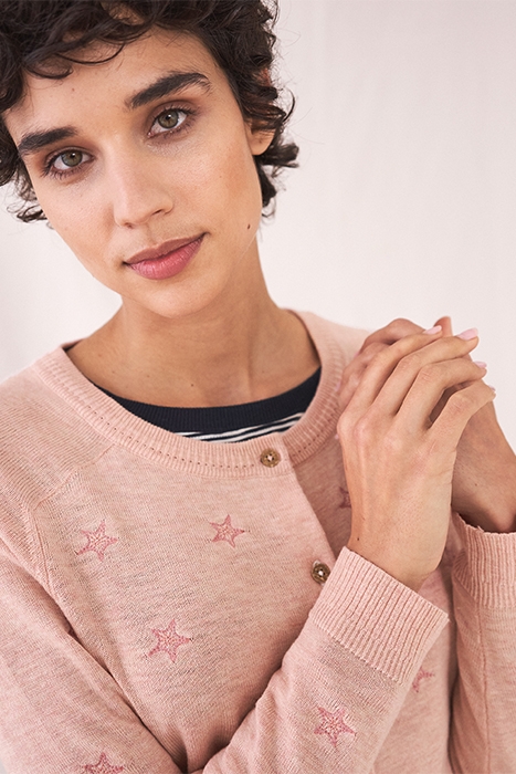 LULU EMBROIDERED CARDI PINK 4