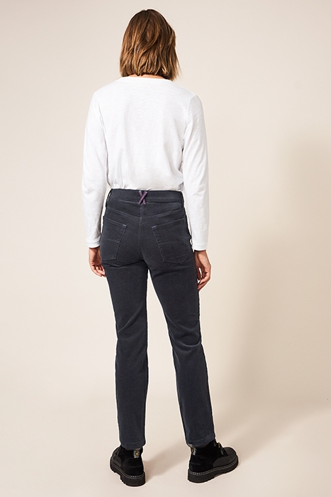 BROOKE STRAIGHT CORD TROUSER DARK GREY 3