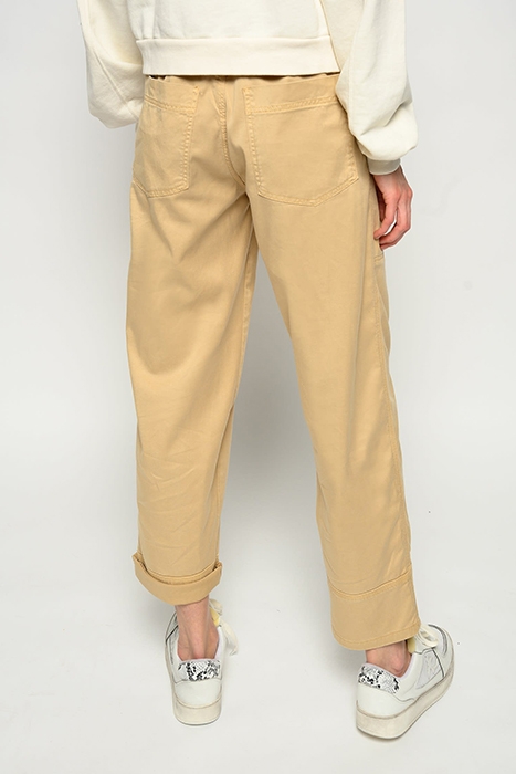 BOTANICA PANTALONE FLUIDO DIAG CROISSANT BEIGE 2