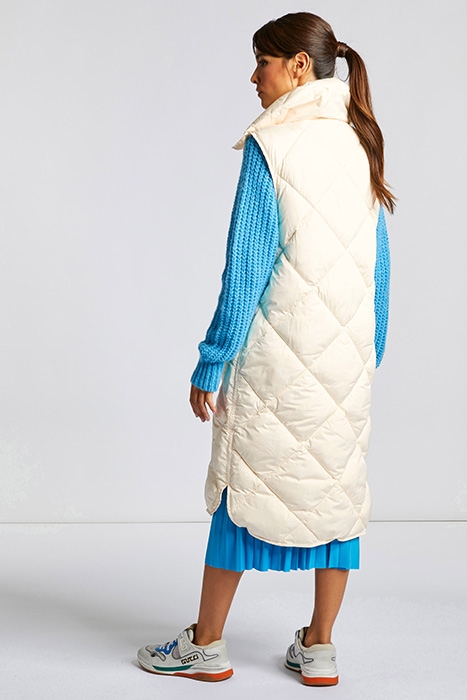 QUILTED NYLON VEST BUTTERMILK 3