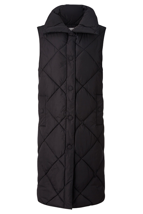 QUILTED NYLON VEST BLACK 1