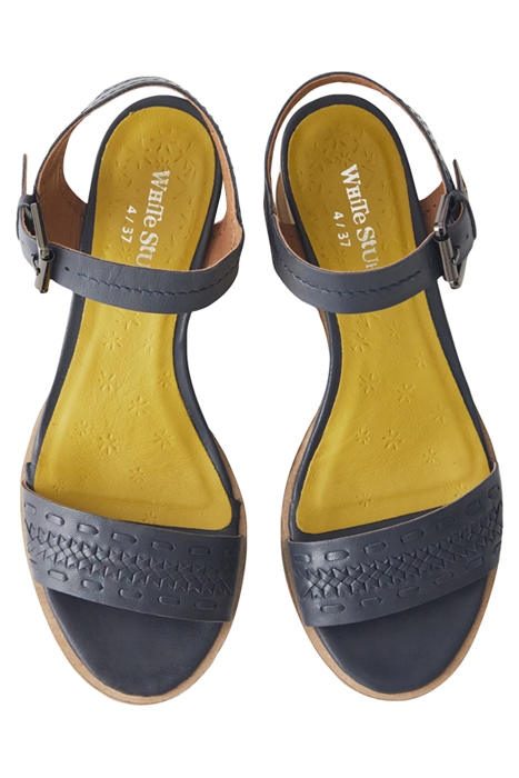 CRAFT LEATHER WEDGE SANDAL DARK NAVY 3
