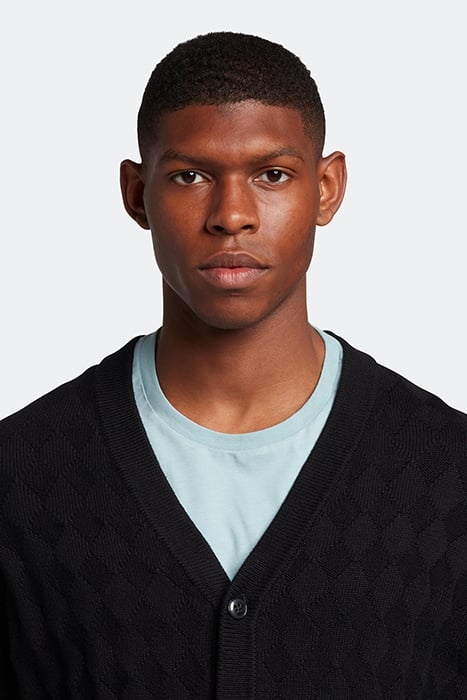 ARGYLE CARDIGAN JET BLACK 4