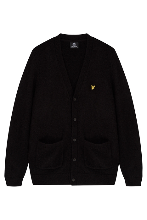 BRUSHED CARDIGAN JET BLACK 5