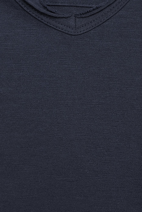 BASIC V-NECK TEE SLUB JERSEY DK. NAVY 6