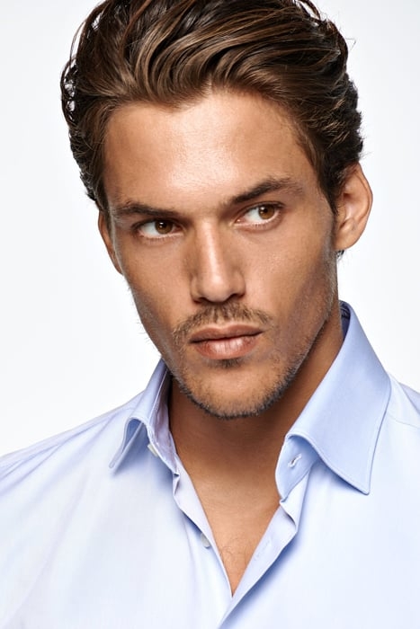 Light Blue Twill Slim Fit Shirt 3