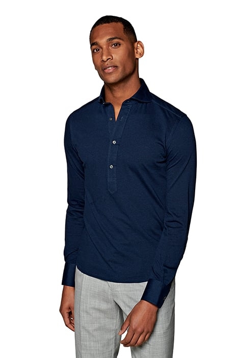 Blue Jersey Extra Slim Fit Popover 1