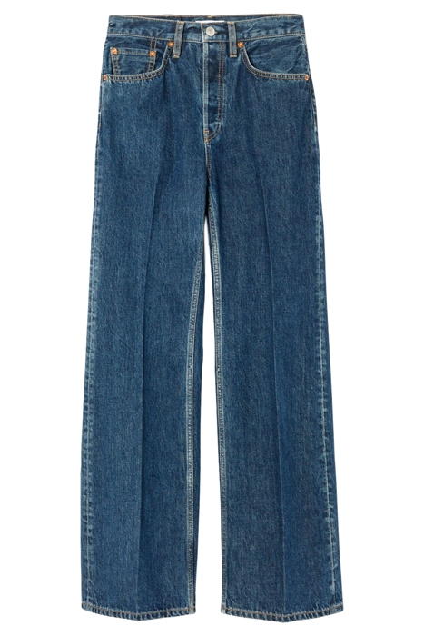 70S ULTRA HIGH RISE WIDE LEG RUSTIC INDIGO 1