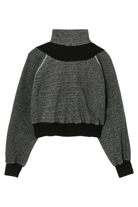 90S UPCYCLED CROP HALF ZIP ASSORTED BLACK 2