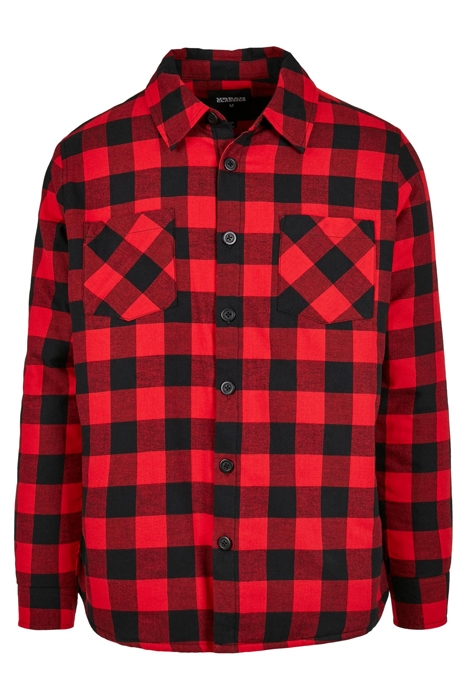 PADDED CHECK FLANNEL SHIRT BLACK/RED 1