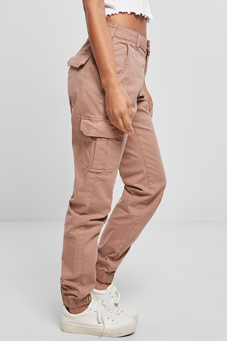 LADIES HIGH WAIST CARGO PANTS DUSKROSE 6