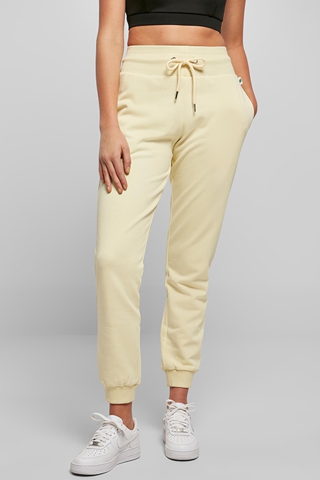 LADIES ORGANIC HIGH WAIST SWEAT PANTS SOFTYELLOW 2