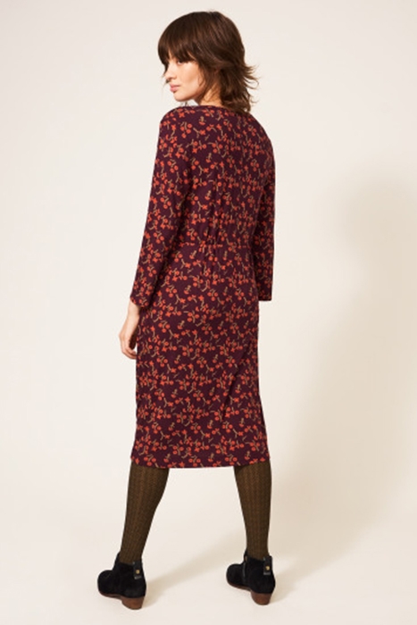 TALIA ECO VERO JERSEY DRESS PLUM MLT 2