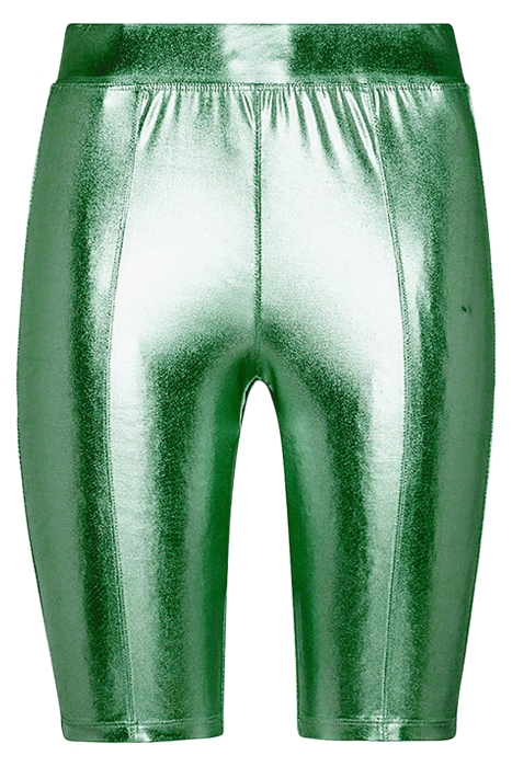 LAMINATED STRETCH SLIM FIT SHORTS EMERALD 1