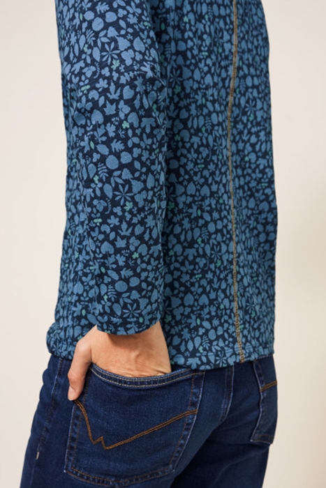 LONG SLEEVE NELLY TEE NAVY MULTI 2