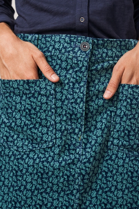 MELODY CORD SKIRT TEAL 2