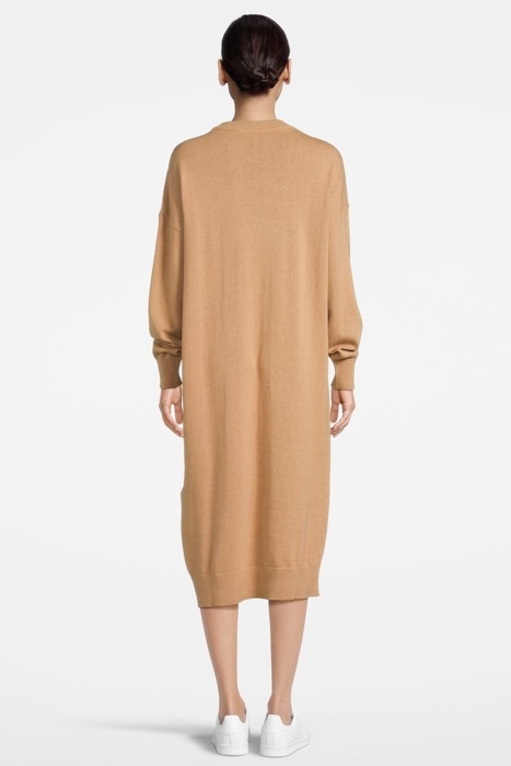KNITTED JUMPER DRESS W802 WARM TAN 2
