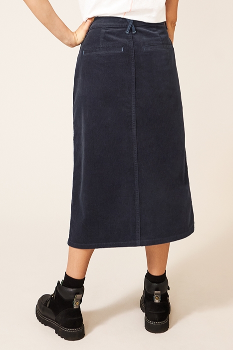POPPY CORD MIDI SKIRT DK GREY 3