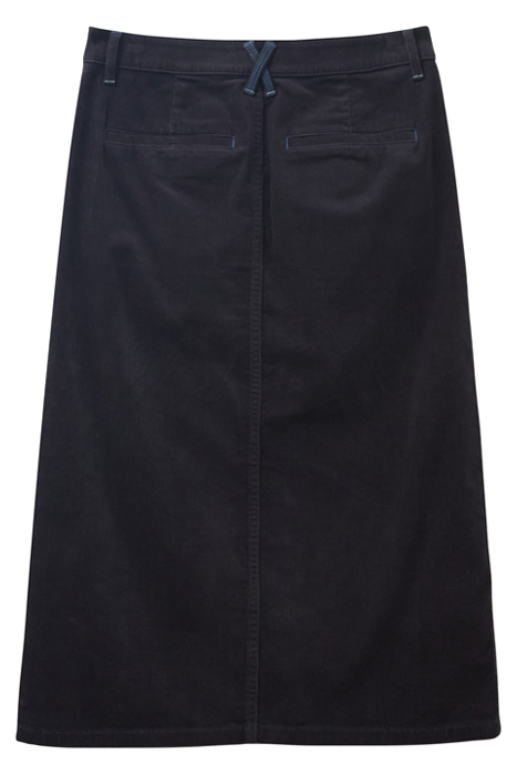 POPPY CORD MIDI SKIRT DK GREY 1