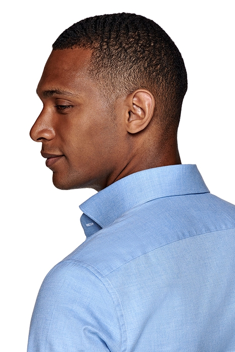 LIGHT BLUE TWILL SLIM FIT SHIRT 4