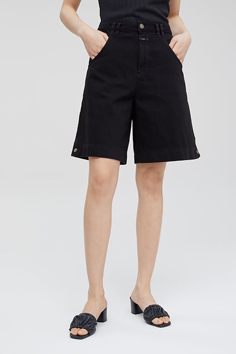 WOMEN WIDE LEG SHORTS BLACK 1