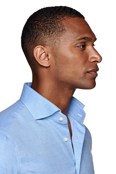 LIGHT BLUE TWILL SLIM FIT SHIRT 5