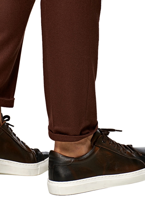 BROWN PLEATED BRENTWOOD TROUSERS 6