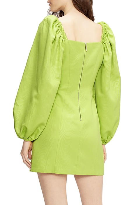 DISINA MINI JACQUARD EXAGGERATED SLEEVE DRESS LT-YELLOW 2