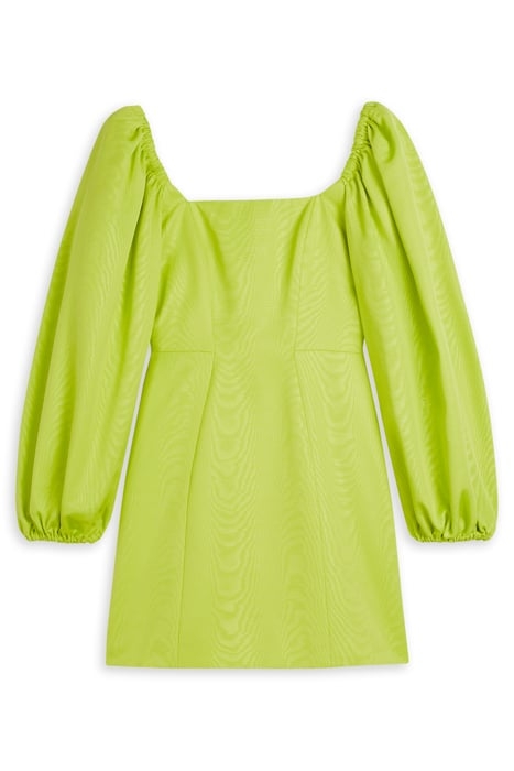 DISINA MINI JACQUARD EXAGGERATED SLEEVE DRESS LT-YELLOW 5